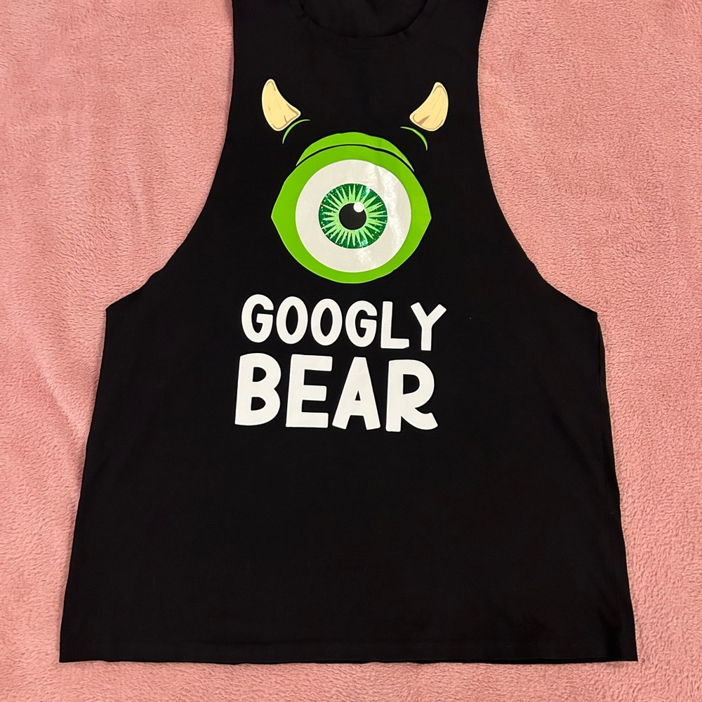 Mens Custom Monsters, Inc Googly Bear Tank Top